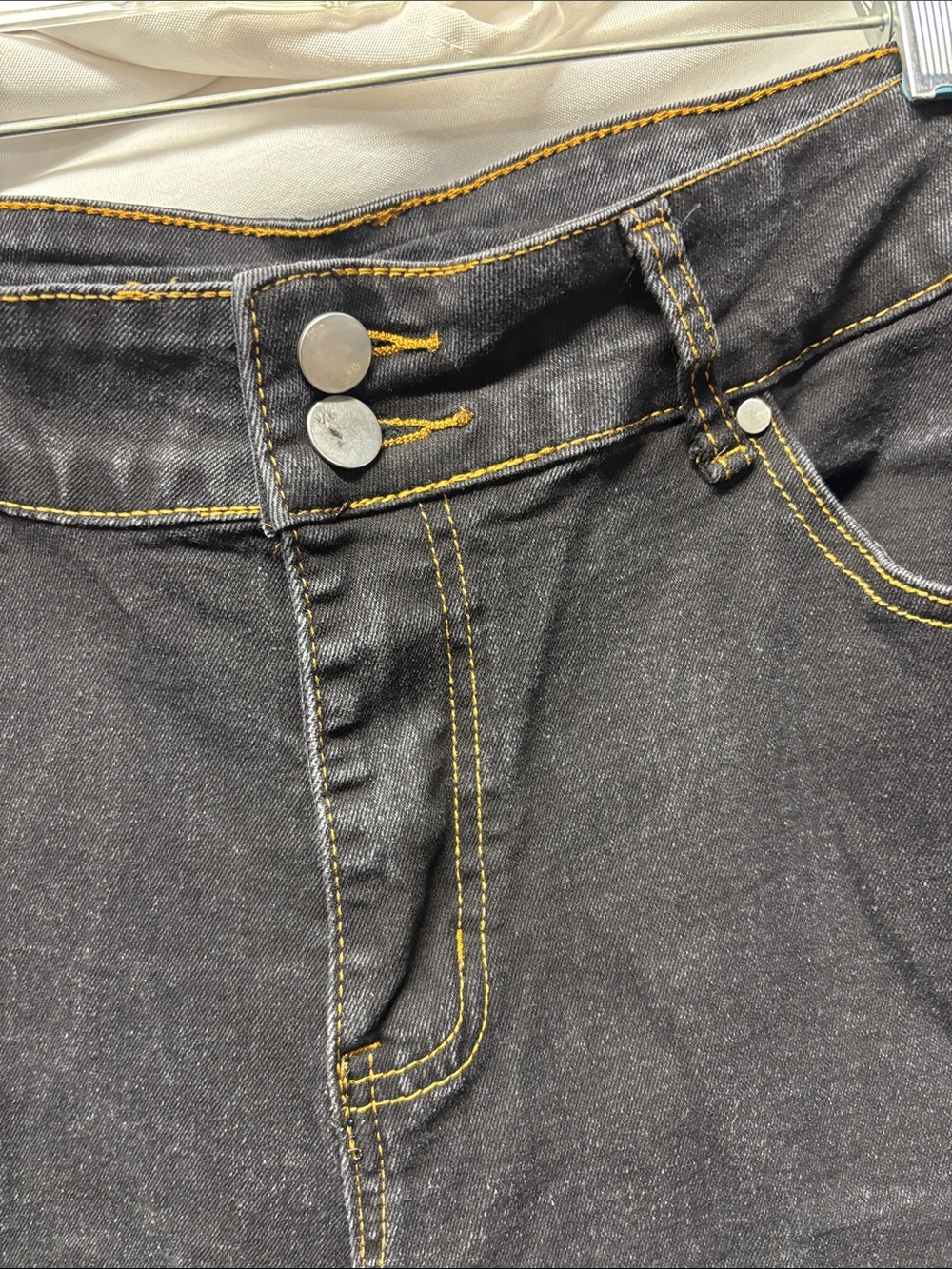 HME Women’s Black Bootcut Jeans with Contrast Stitching - Picture 3 of 5